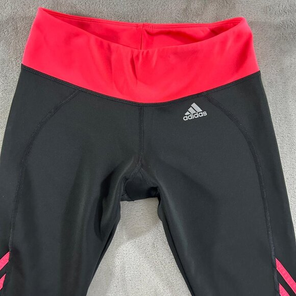 Adidas- Women's Leggings  (black/pink)(Size: M) - Picture 3 of 5